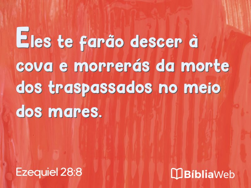 Ezequiel 28:8 em imagem para compartilhar