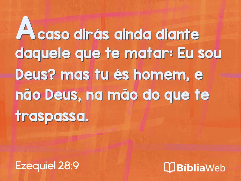 Ezequiel 28:9 em imagem para compartilhar