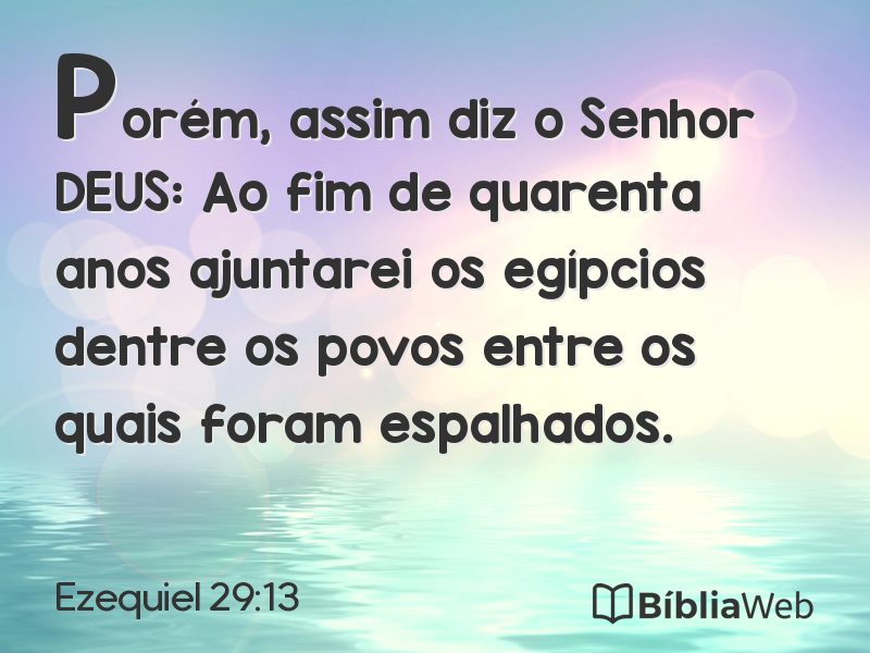 Ezequiel 29:13 em imagem para compartilhar