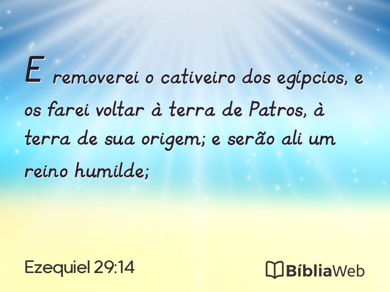 Ezequiel 29:14 em imagem para compartilhar