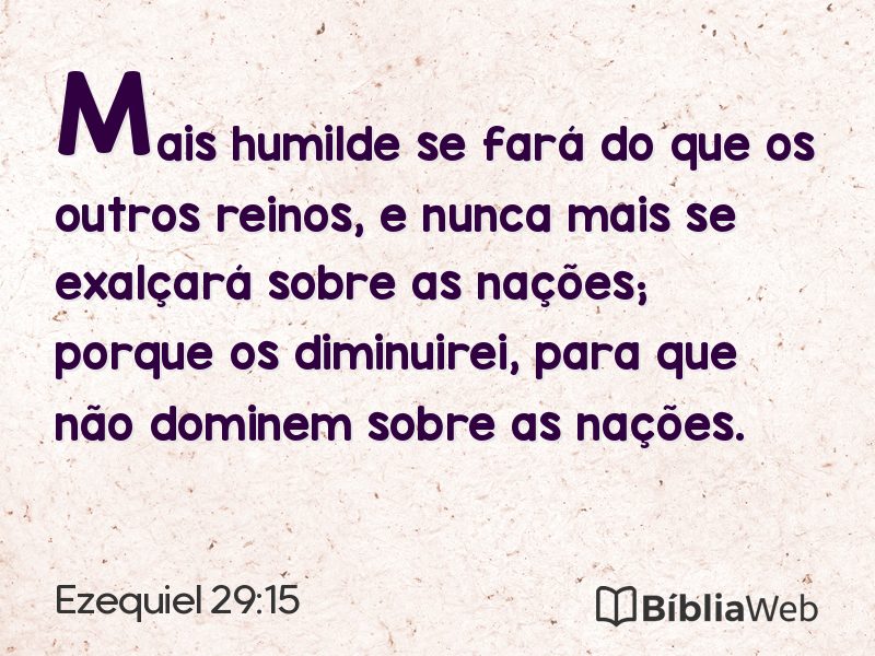 Ezequiel 29:15 em imagem para compartilhar