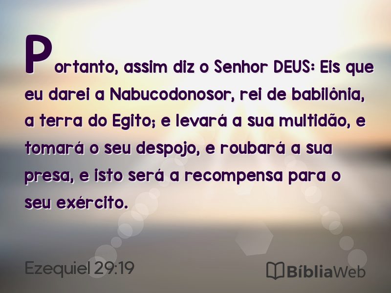 Ezequiel 29:19 em imagem para compartilhar
