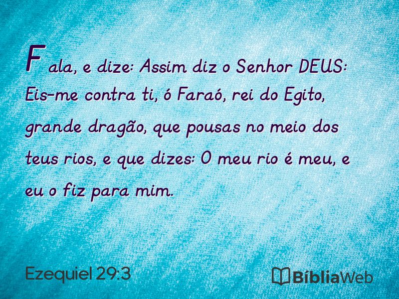 Ezequiel 29:3 em imagem para compartilhar
