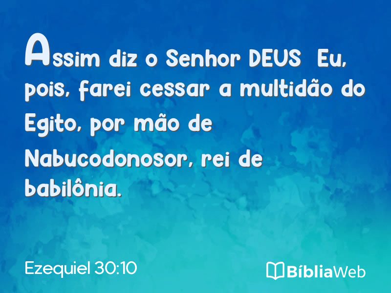 Ezequiel 30:10 em imagem para compartilhar