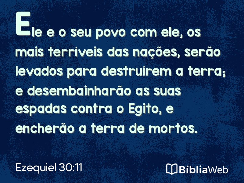 Ezequiel 30:11 em imagem para compartilhar