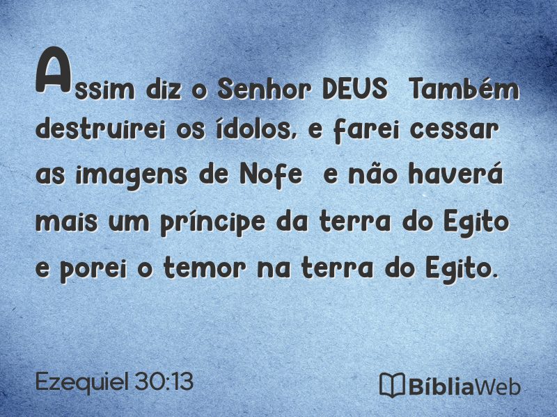 Ezequiel 30:13 em imagem para compartilhar
