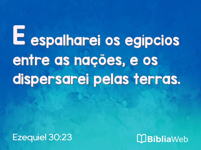 Ezequiel 30:23 em imagem para compartilhar
