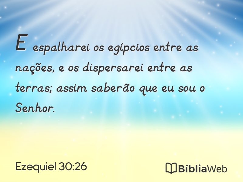 Ezequiel 30:26 em imagem para compartilhar