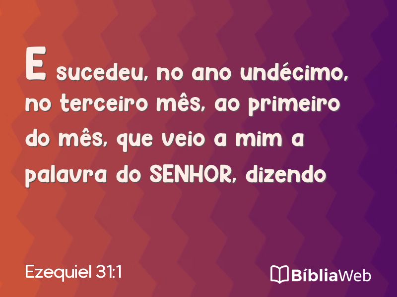 Ezequiel 31:1 em imagem para compartilhar