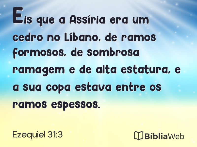 Ezequiel 31:3 em imagem para compartilhar