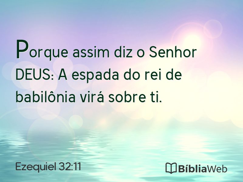 Ezequiel 32:11 em imagem para compartilhar