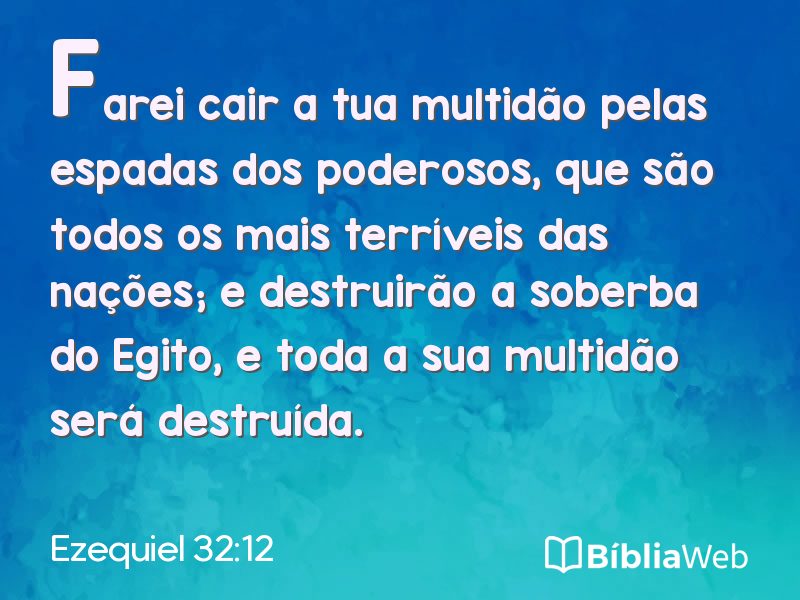 Ezequiel 32:12 em imagem para compartilhar