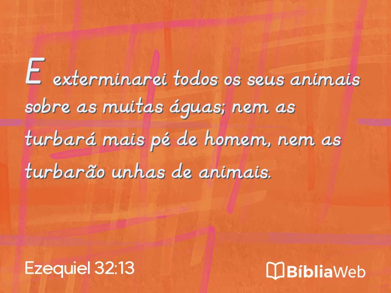 Ezequiel 32:13 em imagem para compartilhar