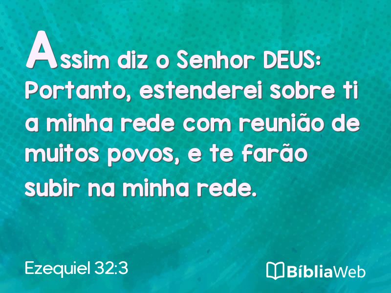 Ezequiel 32:3 em imagem para compartilhar