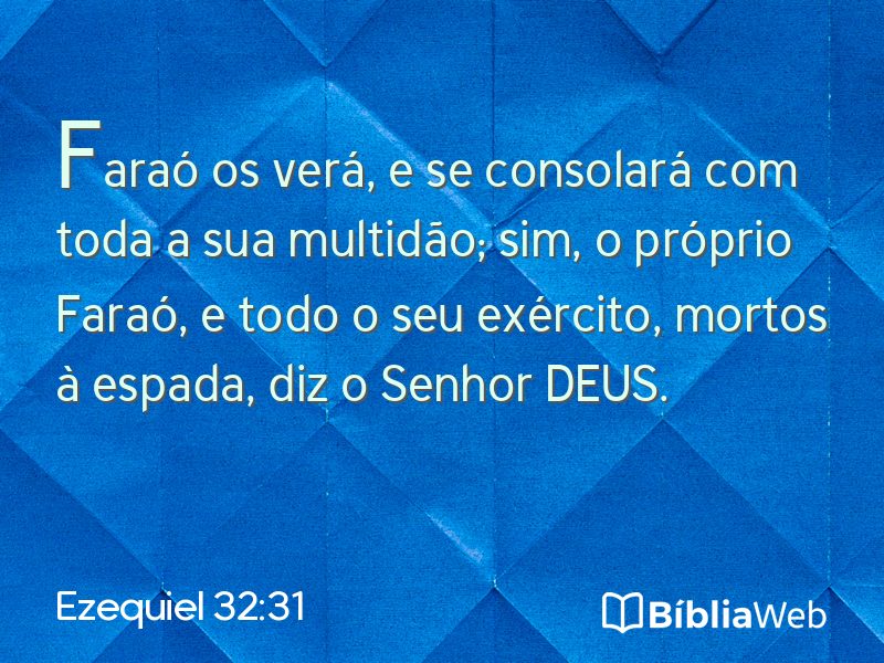 Ezequiel 32:31 em imagem para compartilhar