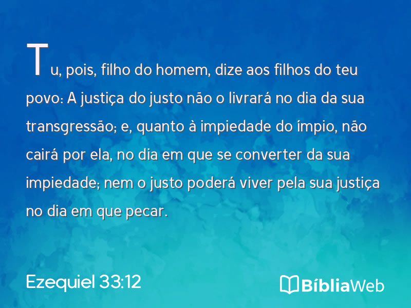 Ezequiel 33:12 em imagem para compartilhar