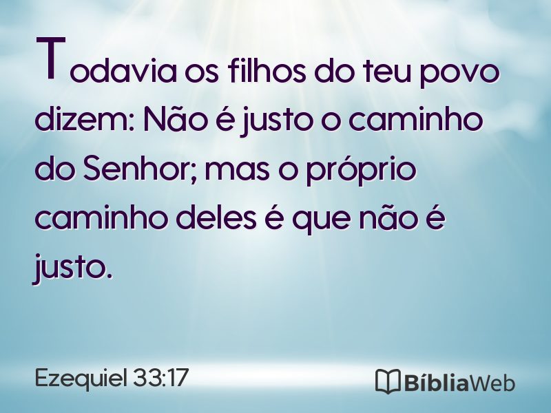 Ezequiel 33:17 em imagem para compartilhar