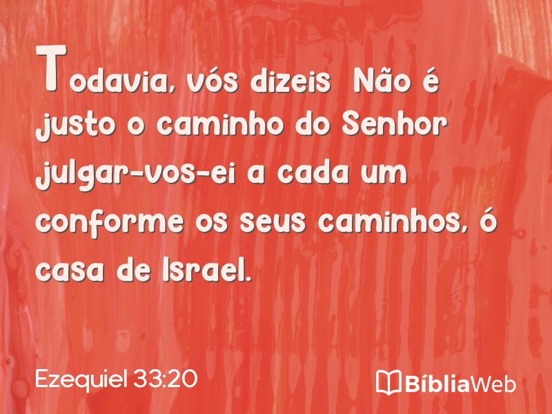 Ezequiel 33:20 em imagem para compartilhar