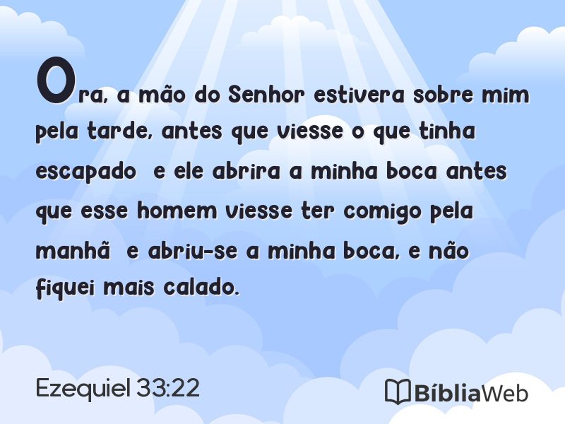 Ezequiel 33:22 em imagem para compartilhar