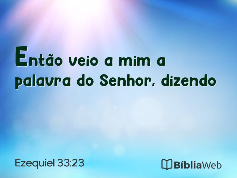 Ezequiel 33:23 em imagem para compartilhar