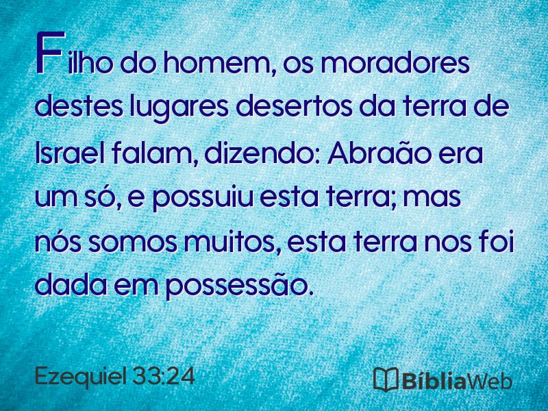Ezequiel 33:24 em imagem para compartilhar