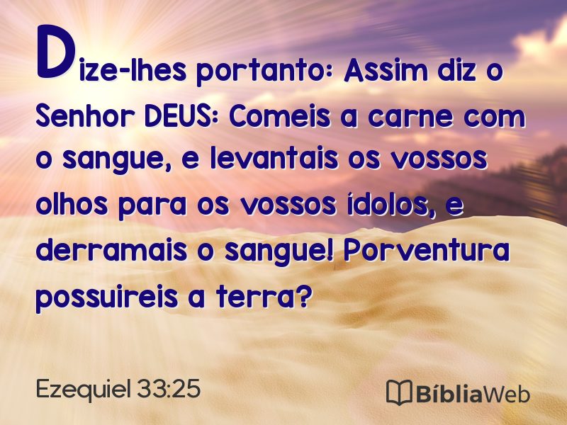 Ezequiel 33:25 em imagem para compartilhar