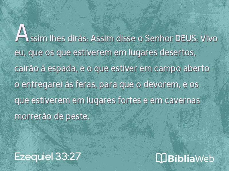 Ezequiel 33:27 em imagem para compartilhar