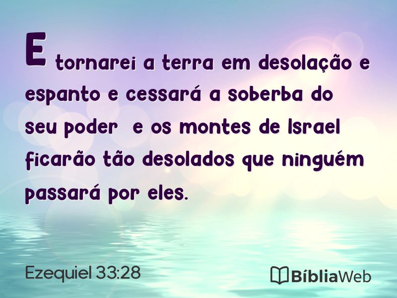Ezequiel 33:28 em imagem para compartilhar
