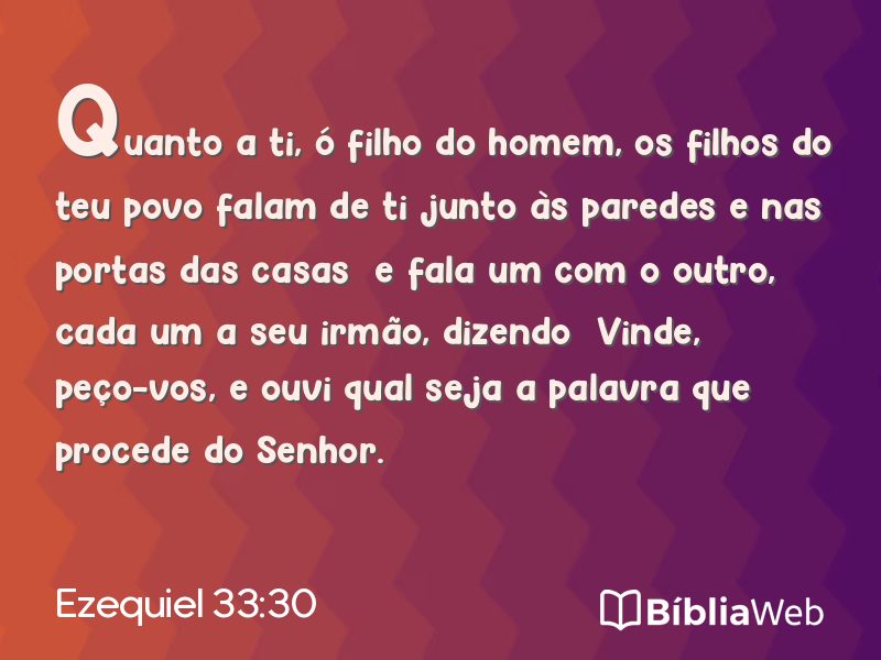 Ezequiel 33:30 em imagem para compartilhar