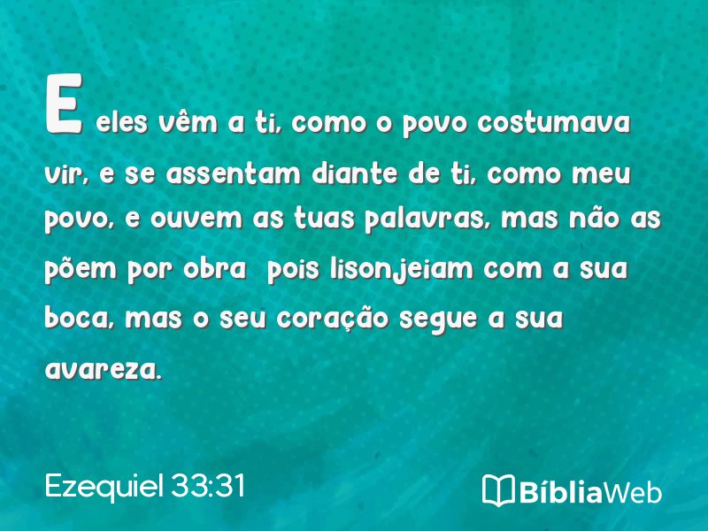 Ezequiel 33:31 em imagem para compartilhar
