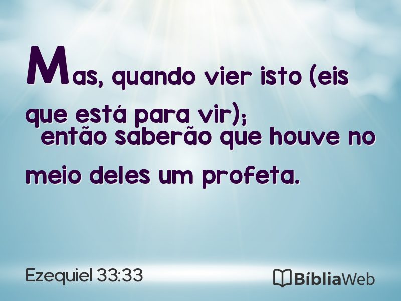 Ezequiel 33:33 em imagem para compartilhar