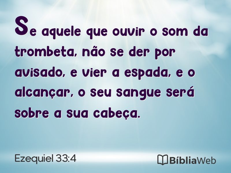 Ezequiel 33:4 em imagem para compartilhar