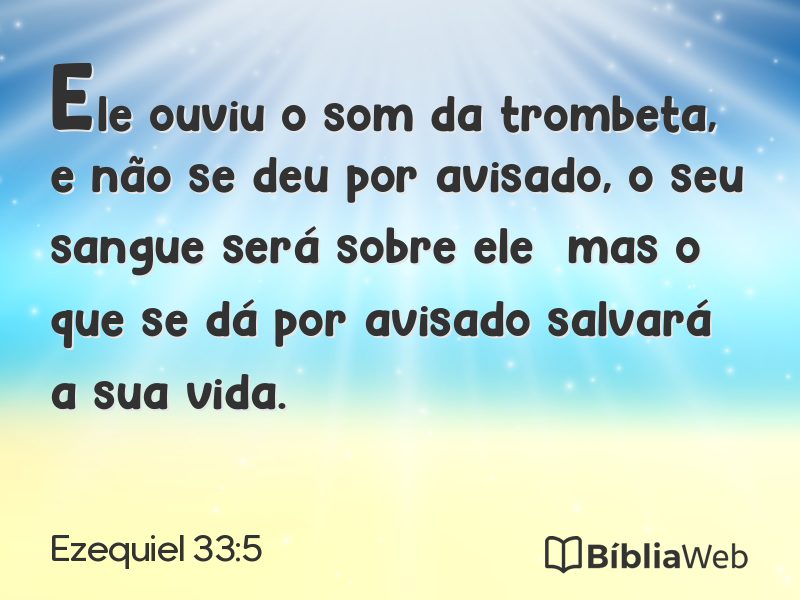 Ezequiel 33:5 em imagem para compartilhar