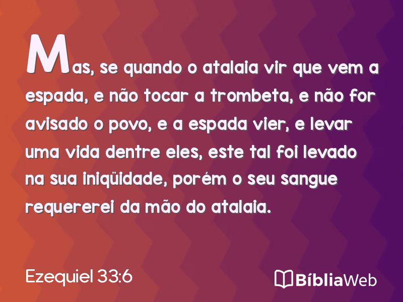 Ezequiel 33:6 em imagem para compartilhar