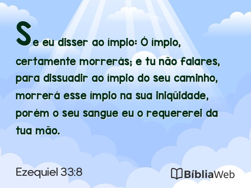 Ezequiel 33:8 em imagem para compartilhar