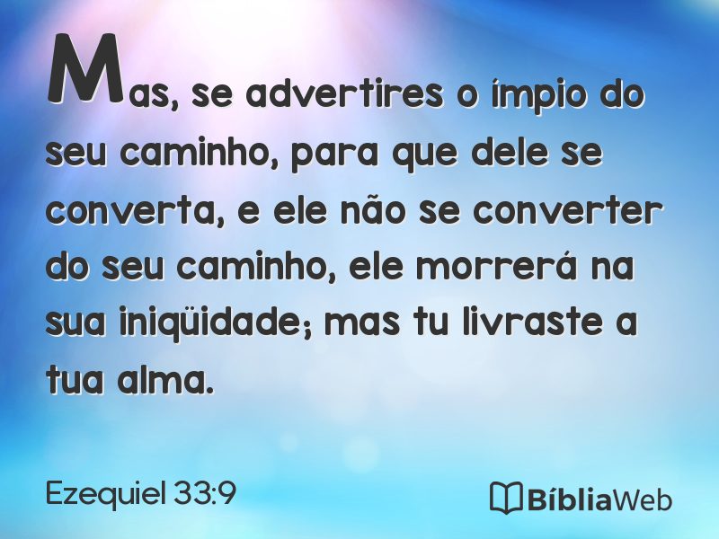 Ezequiel 33:9 em imagem para compartilhar