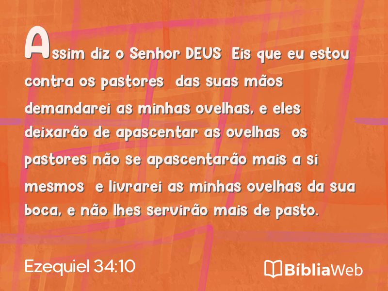 Ezequiel 34:10 em imagem para compartilhar