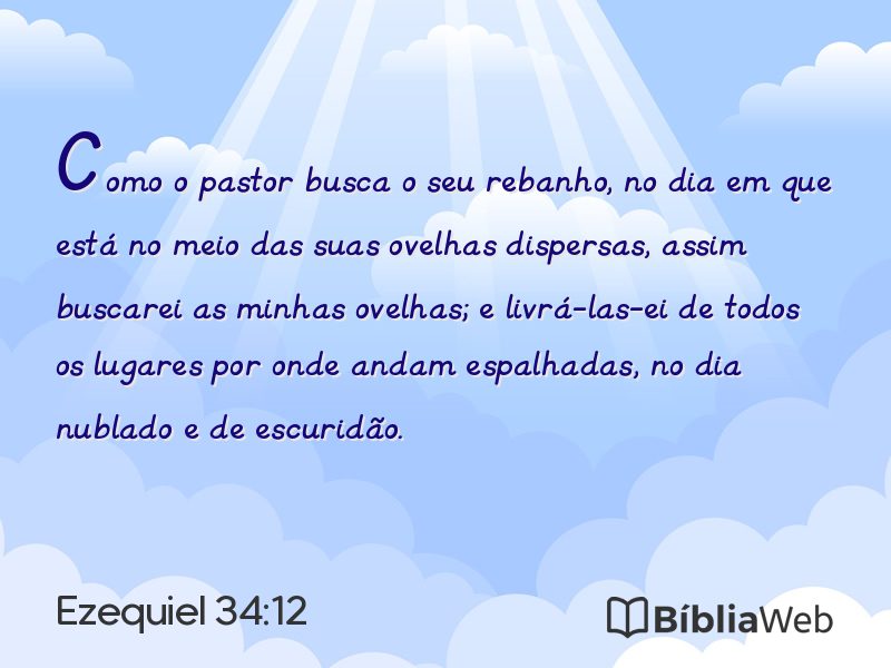 Ezequiel 34:12 em imagem para compartilhar