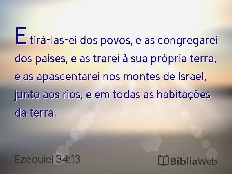 Ezequiel 34:13 em imagem para compartilhar