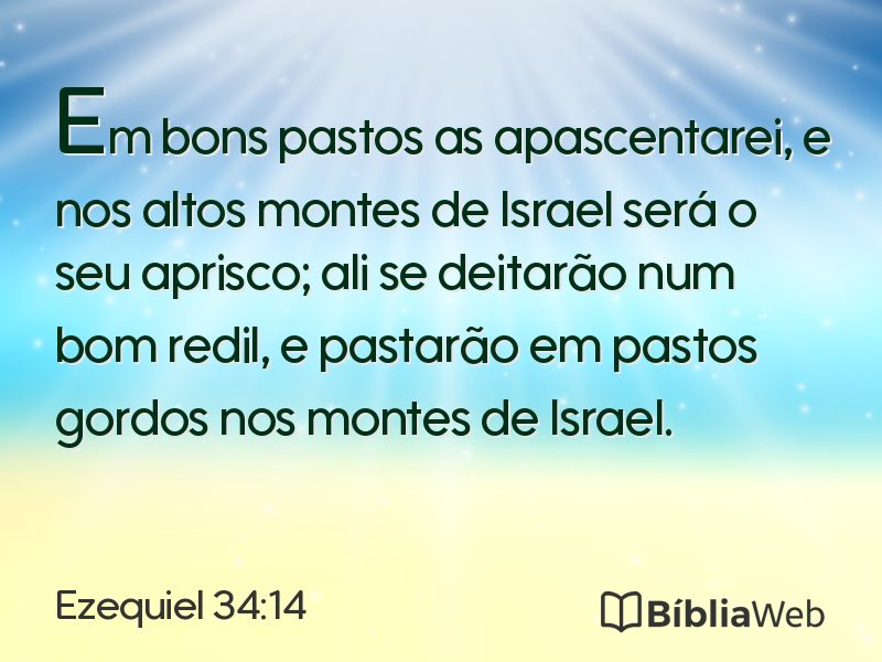Ezequiel 34:14 em imagem para compartilhar
