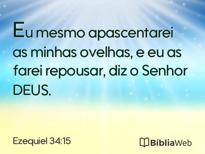 Ezequiel 34:15 em imagem para compartilhar