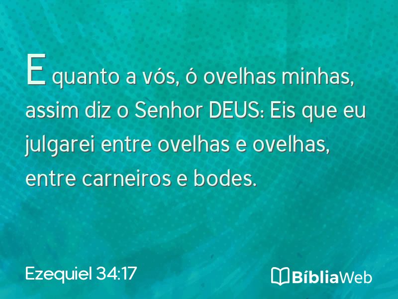 Ezequiel 34:17 em imagem para compartilhar