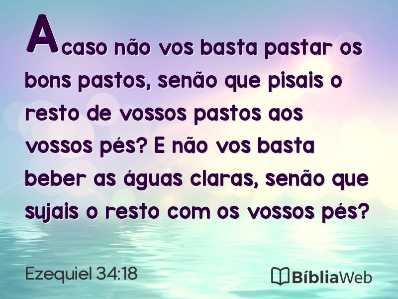 Ezequiel 34:18 em imagem para compartilhar