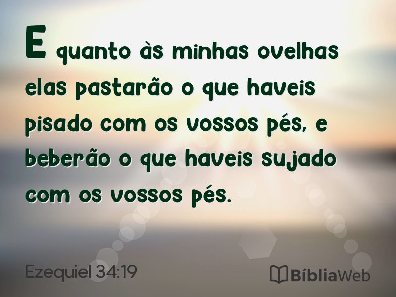 Ezequiel 34:19 em imagem para compartilhar