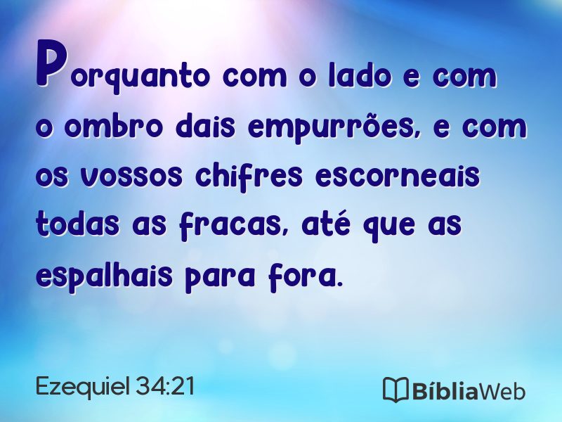 Ezequiel 34:21 em imagem para compartilhar