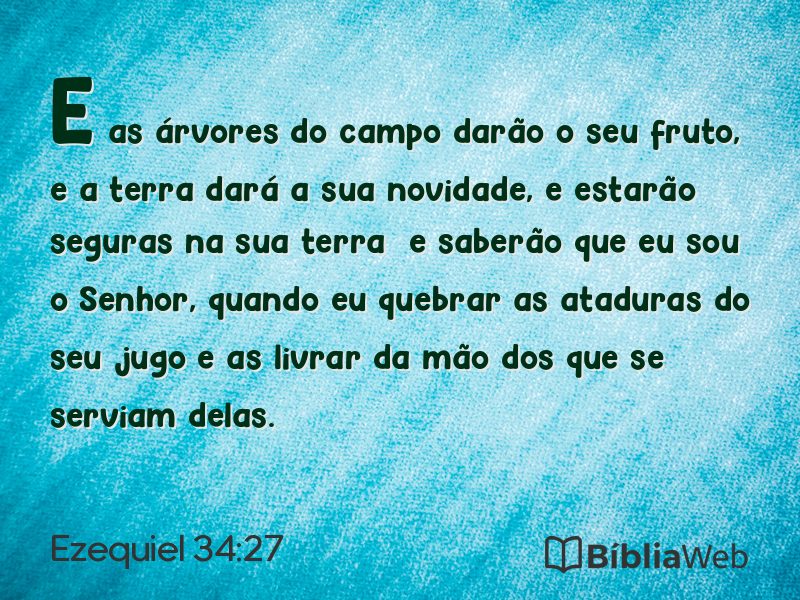 Ezequiel 34:27 em imagem para compartilhar