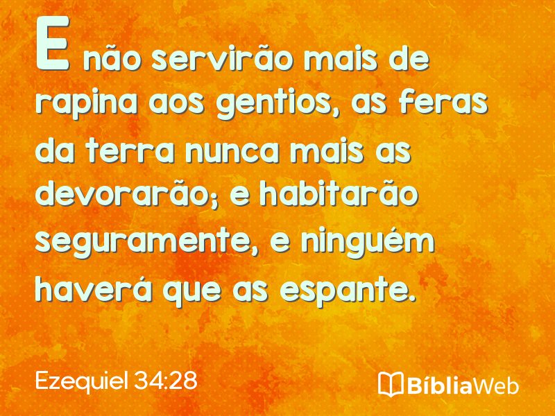 Ezequiel 34:28 em imagem para compartilhar