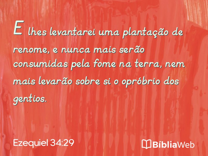 Ezequiel 34:29 em imagem para compartilhar