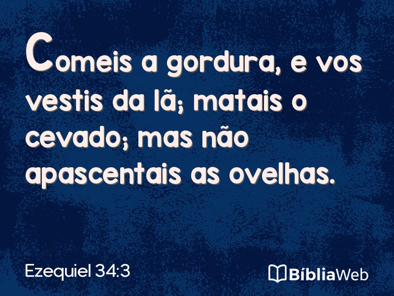 Ezequiel 34:3 em imagem para compartilhar