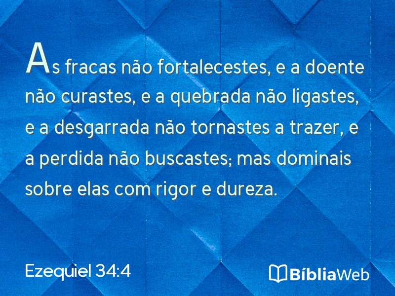 Ezequiel 34:4 em imagem para compartilhar